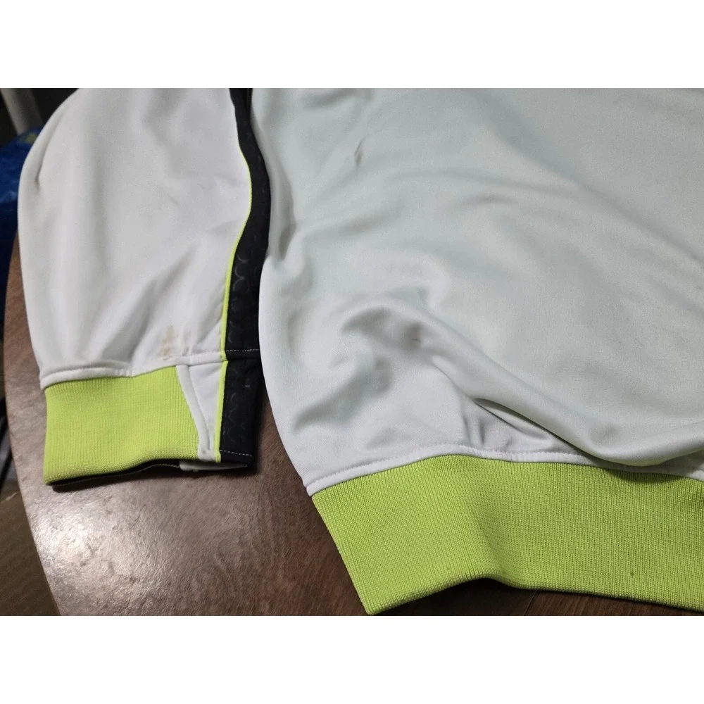 Coogi Jacket Mens Size 5XL Black White Lime Green Vintage Patches Full Zip‎